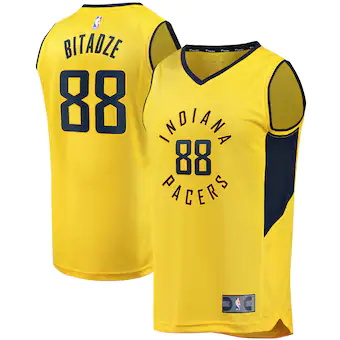 youth fanatics branded goga bitadze gold indiana pacers fas-383